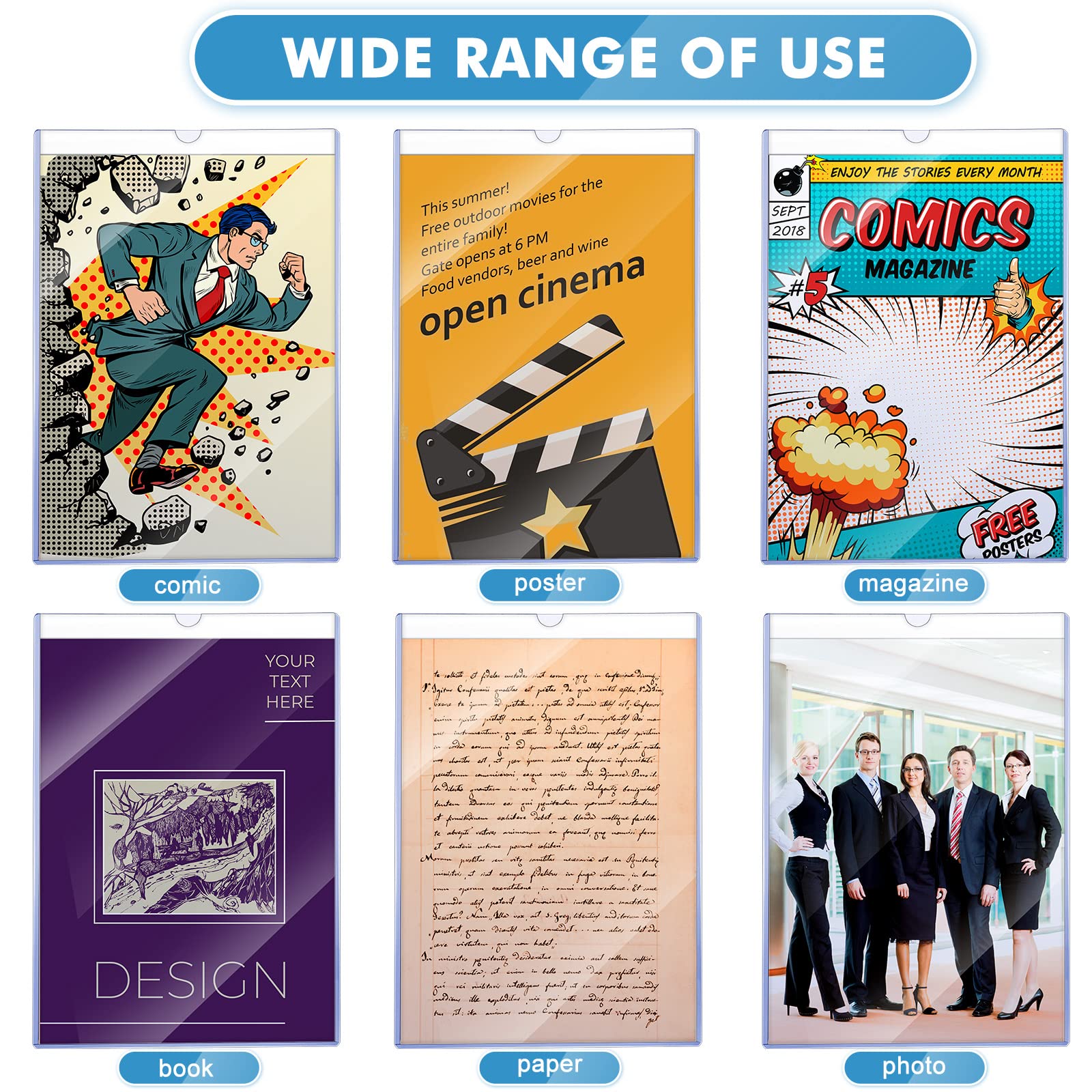 Amazon.com : Yexiya 15 Pcs Comic Book Sleeves 7.6 x 10.7 Inch PVC